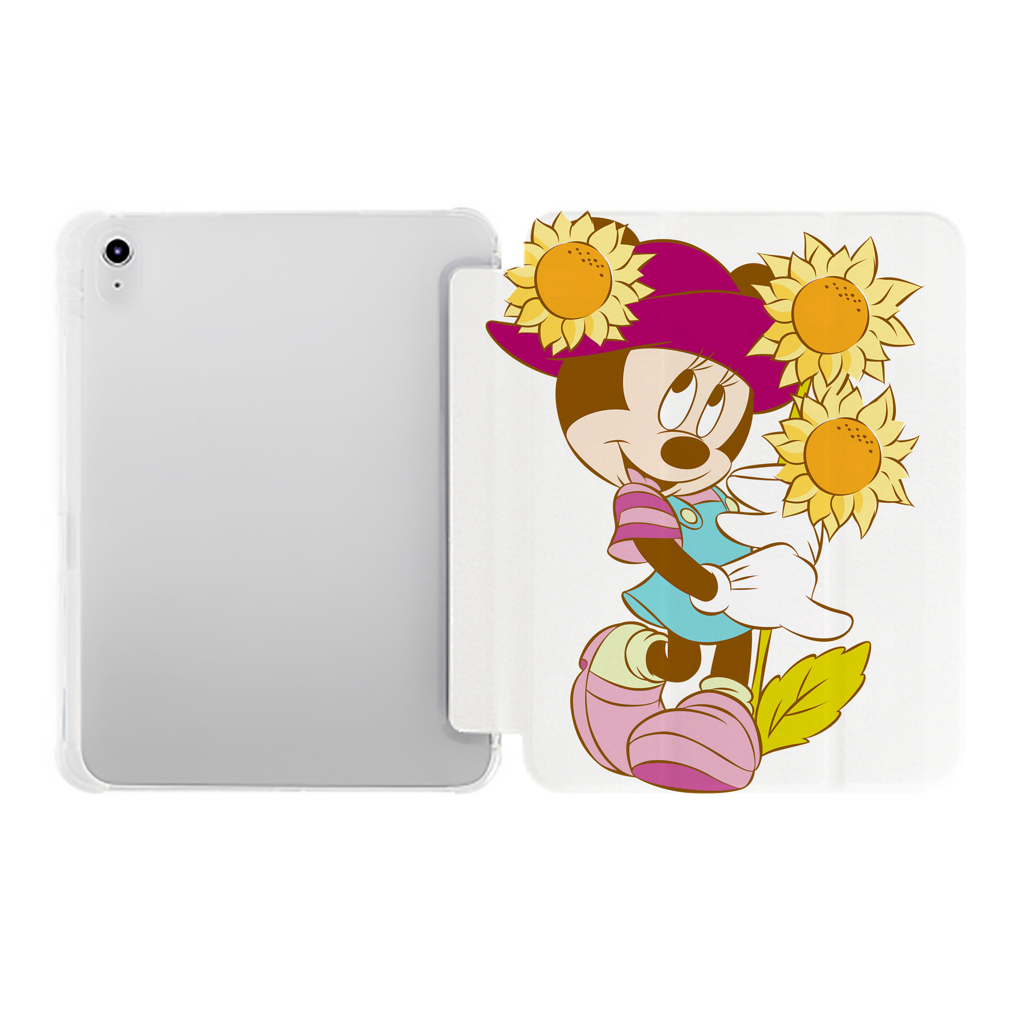 （画像用） ミッキーマウス Mickey Mouse IPad ケース ペン収納付き 三つ折りスタンド PUレザー×シリコン 対応機種9.5/10.5/10.9インチ